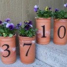 House Number Pots are Easy and Inviting