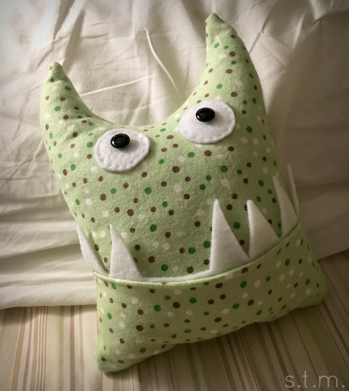 Missing Tooth Monster is a Tooth Fairy Pillow