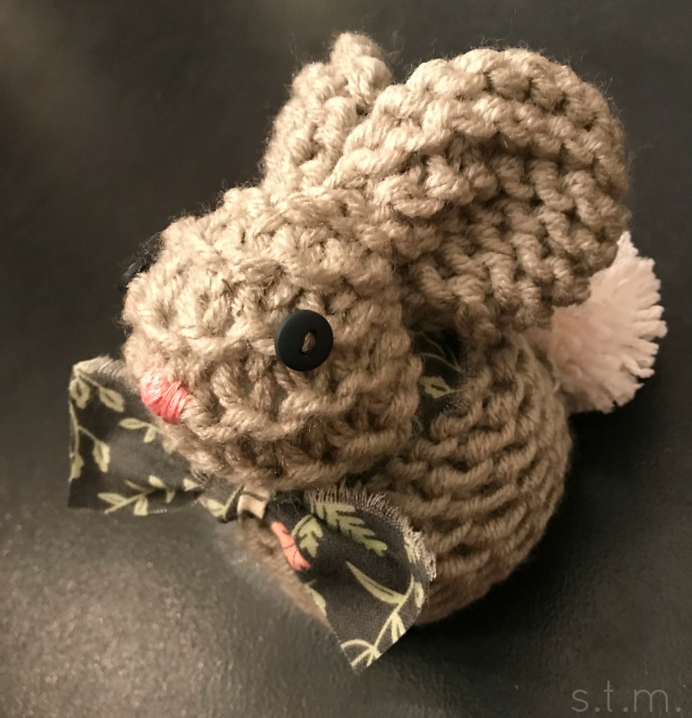 loom knitted bunny